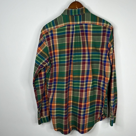 Ralph Lauren Plaid Long Sleeve Button Front Flannel Shirt - Picture 4 of 4